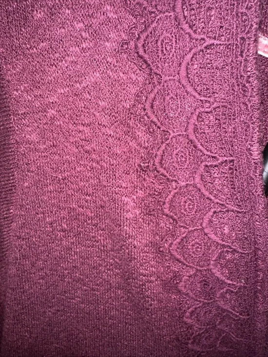 Knox Rose Open-Front Cardigan Sweater - Plum - Picture 2 of 4